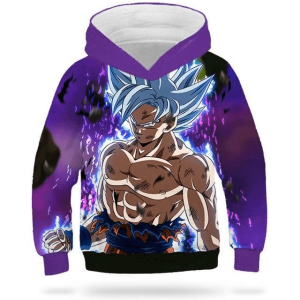 DBZ Kids Sweatshirt Goku Ultra Instinct Army Green / 12 YEARS Official Dragon Ball Z Merch