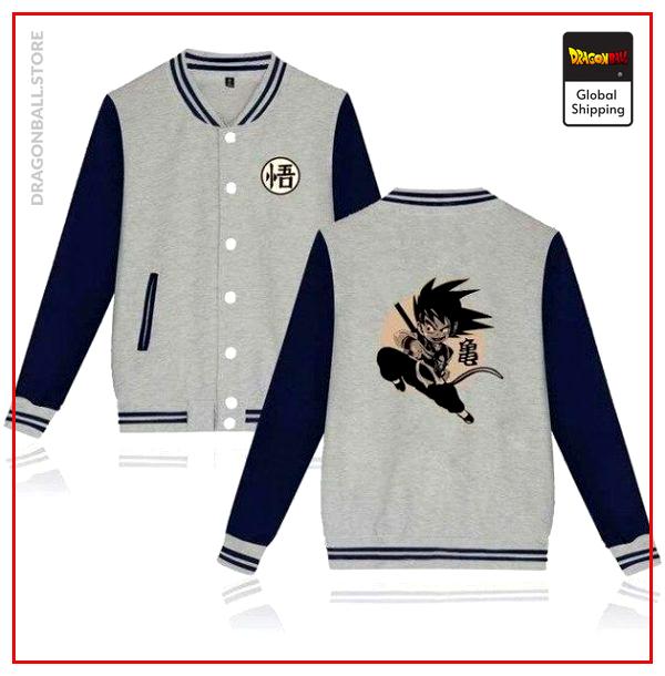 Teddy Dragon Ball Z Jacket Goku Small (Blue & Grey) gray and navy bule / S Official Dragon Ball Z Merch