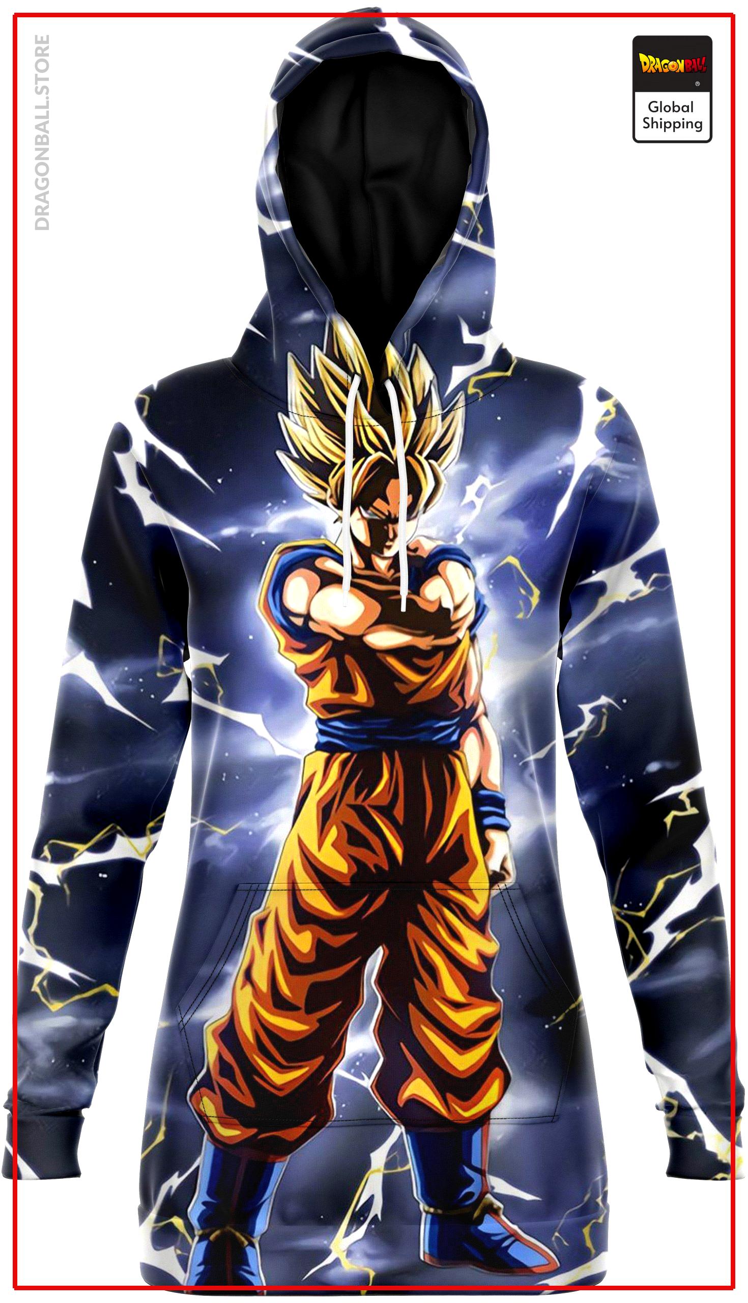 DBZ Sweat Dress Goku Super Saiyan 2 Deep Purple / XS Official Dragon Ball Z Merch