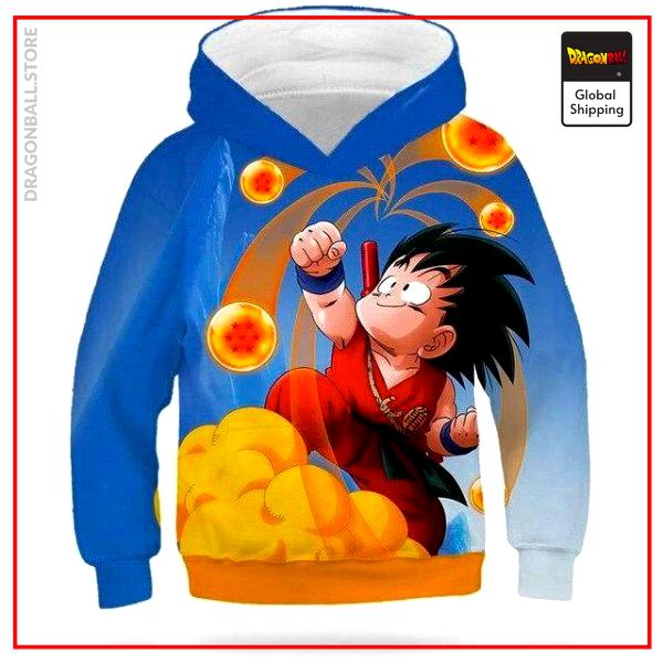 DBZ Kids Sweatshirt Goku Magic Cloud Sky Blue / 4 YEARS Official Dragon Ball Z Merch