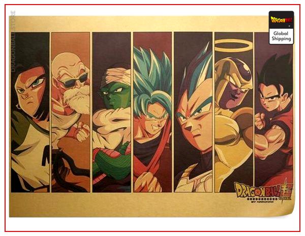 Dragon Ball Z Poster Z-Fighters Default Title Official Dragon Ball Z Merch