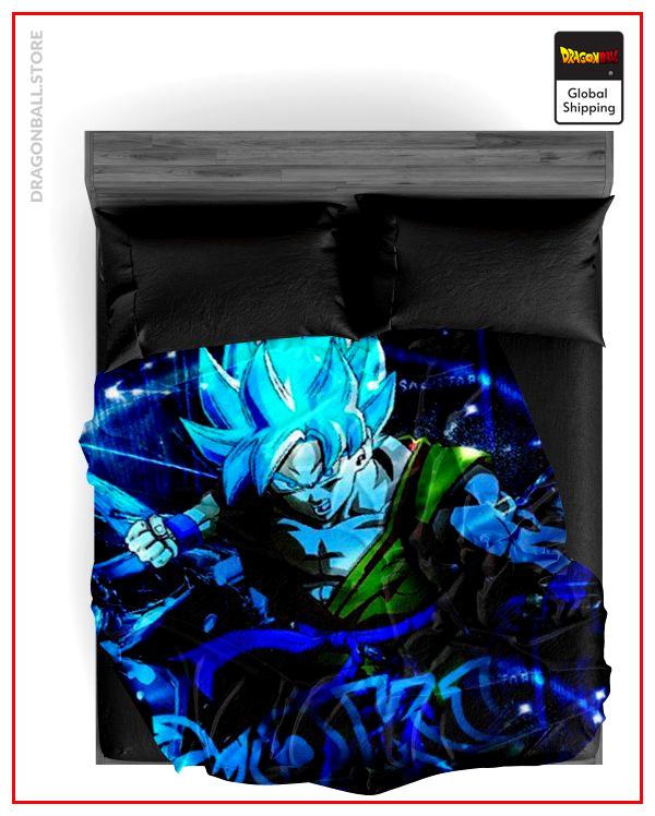 Dragon Ball Super Blanket Goku Blue Astrology 28 / 150X200cm Official Dragon Ball Z Merch