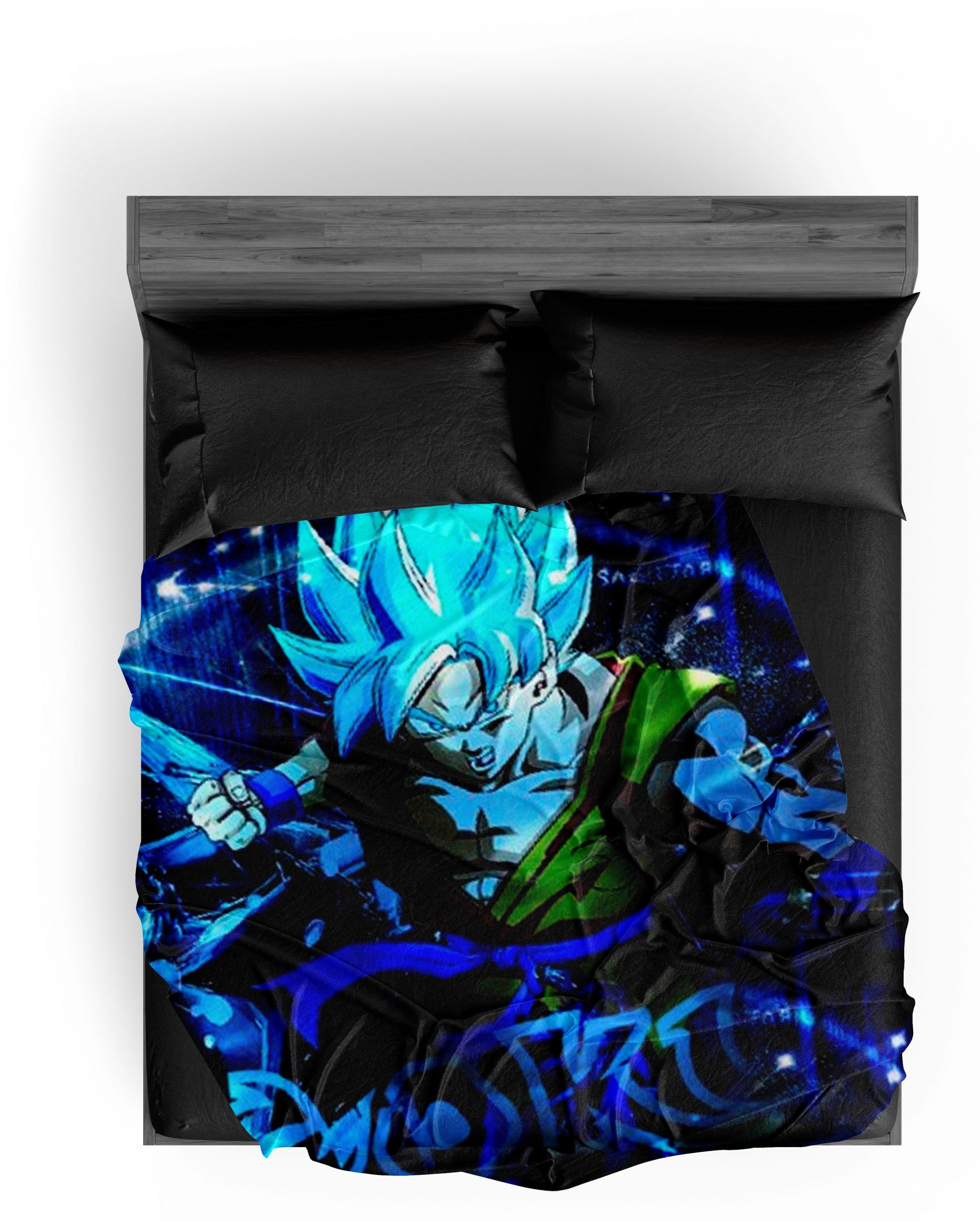 Dragon Ball Super Blanket Goku Blue Astrology 28 / 150X200cm Official Dragon Ball Z Merch