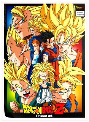 Dragon Ball Z Poster Saiyan Fusion Default Title Official Dragon Ball Z Merch