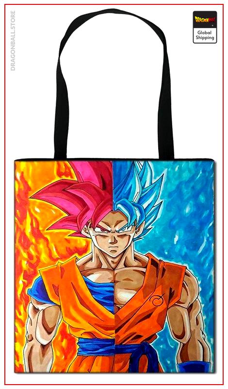 Dragon Ball Tote Bag Goku Blue & God Default Title Official Dragon Ball Z Merch