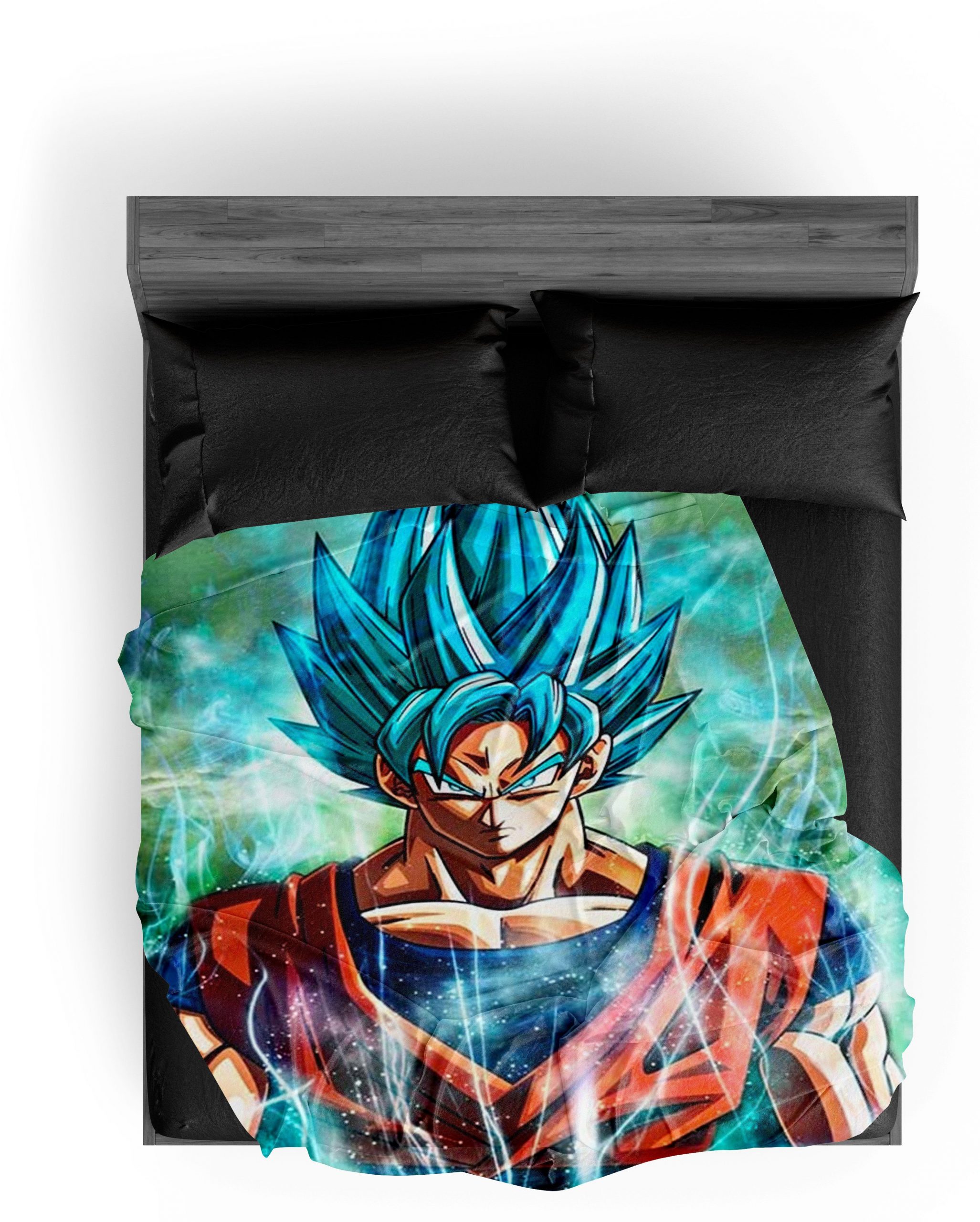 Dragon Ball Blanket - Goku SSJ Blue DBZ store » Dragon Ball Store