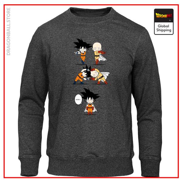 Dragon Ball Z sweater Goku and Saitama Grey / S Official Dragon Ball Z Merch