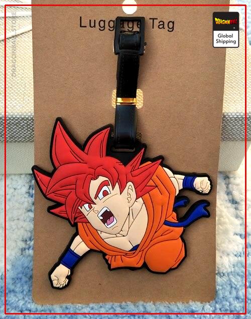 Luggage tag DBZ Goku SSJ God Default Title Official Dragon Ball Z Merch