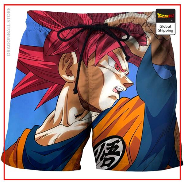 Dragon Ball Swim Shorts  Goku SSJ God S Official Dragon Ball Z Merch