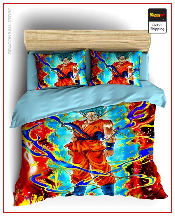 Comforter Cover DBS Blue Kaioken Single - AU (140x210cm) Official Dragon Ball Z Merch