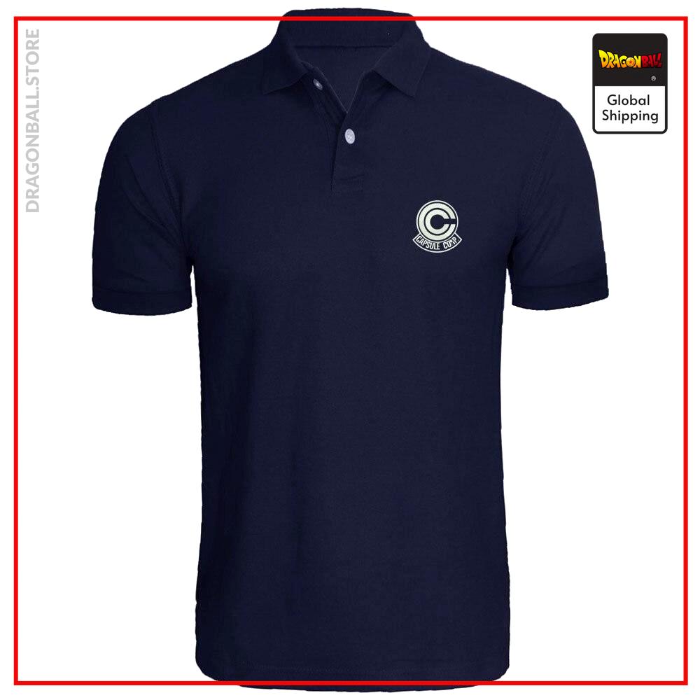 Dragon Ball Z Polo  Capsule Corp Navy Blue / M Official Dragon Ball Z Merch