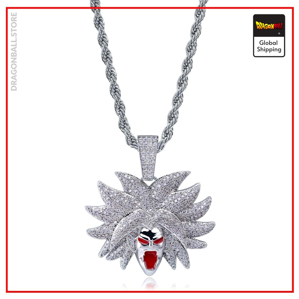 Dragon Ball Z Necklace Broly Super Saiyan Gold Version 1 / Diamonds 4mn / 50 CM Official Dragon Ball Z Merch