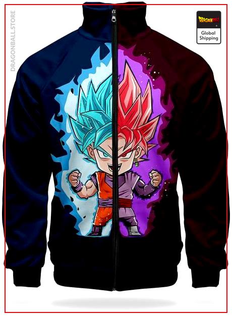 DBS Track Jacket Goku Blue & Zamasu XS Official Dragon Ball Z Merch