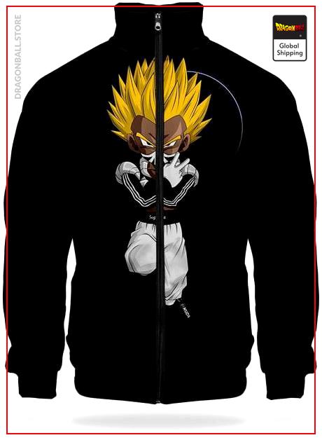 DBZ Track Jacket Black Saiyan XS Official Dragon Ball Z Merch