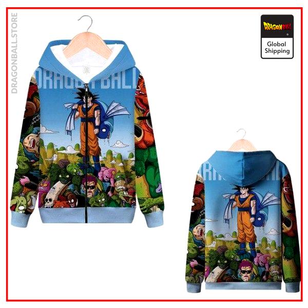 DBZ Zip Sweatshirt Goku Epic MQX 1065 / S Official Dragon Ball Z Merch