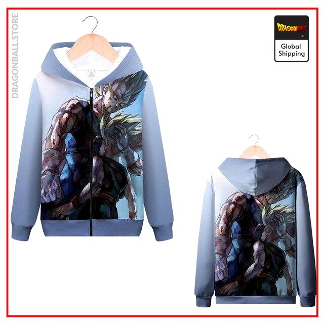 DBZ Zip Sweatshirt Vegeta & Trunks MQX 1067 / S Official Dragon Ball Z Merch