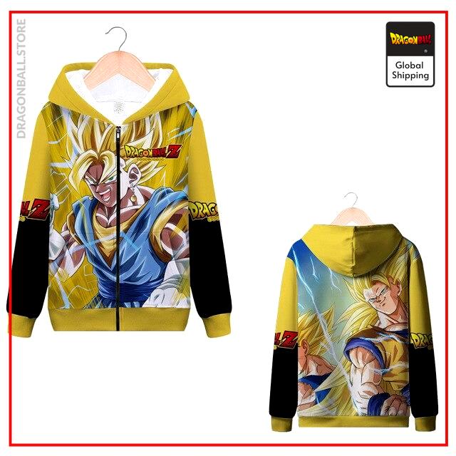 DBZ Fusion Saiyan Zip Sweatshirt MQX 1048 / S Official Dragon Ball Z Merch