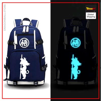 Dragon Ball Backpack  Goku Small Fluorescent Blue Official Dragon Ball Z Merch