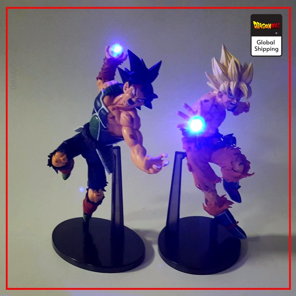 Dragon Ball Goku SSJ1 and Bardock LED Figure Goku & Bardock Official Dragon Ball Z Merch