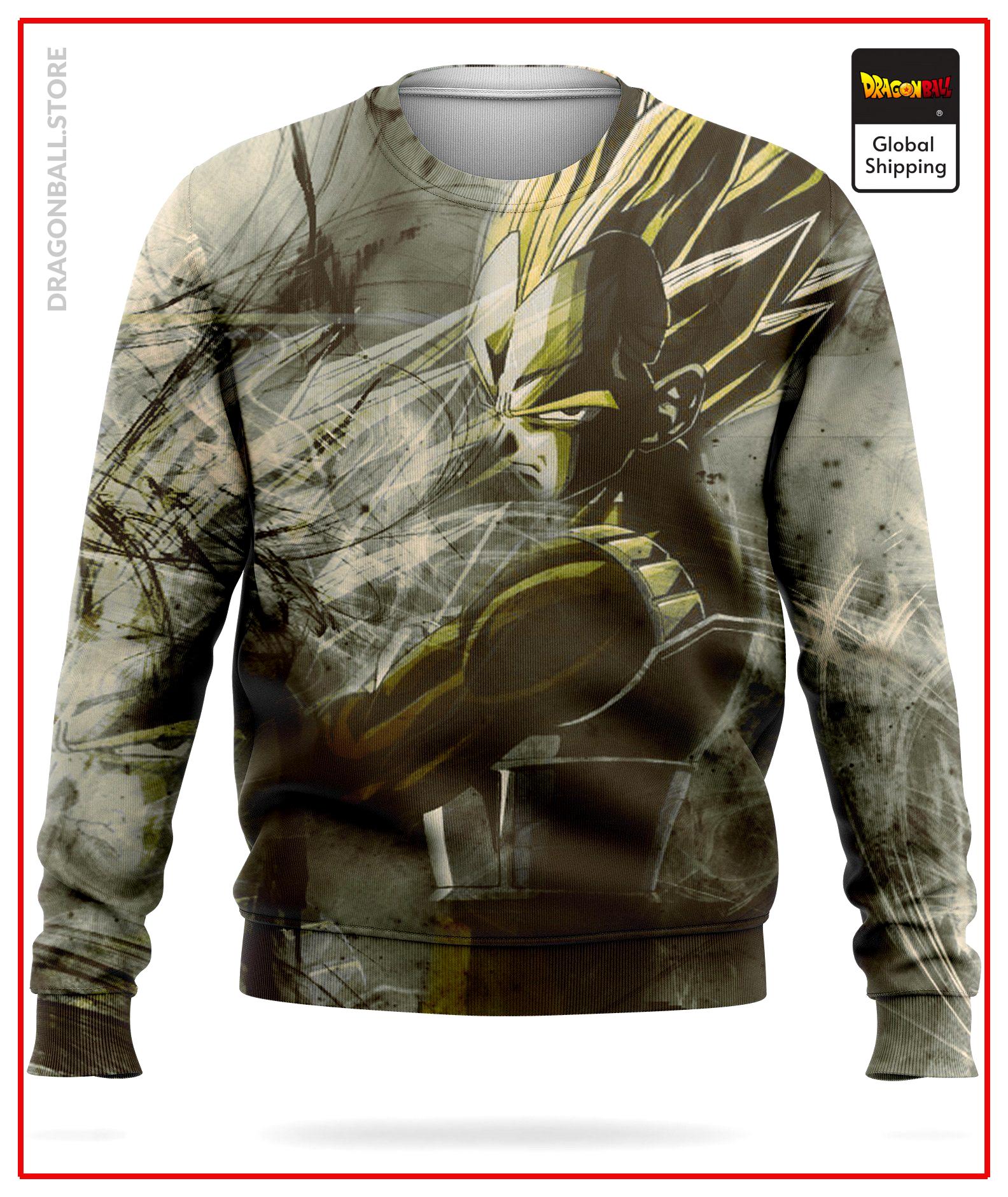 Dragon Ball Z Sweater  Vegeta SSJ1 S Official Dragon Ball Z Merch