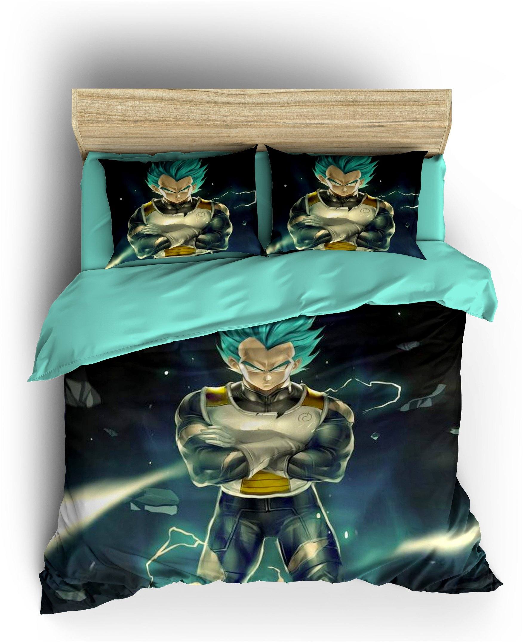 Comforter Cover DBS Vegeta Blue Single - US (173x218cm) Official Dragon Ball Z Merch