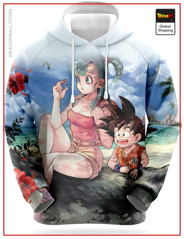 Dragon Ball Sweatshirt  Bulma and Goku Small S Official Dragon Ball Z Merch