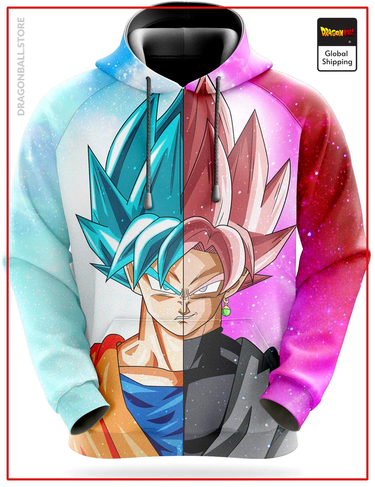 Dragon Ball Hoodies Goku Blue Goku Pink DBZ store Dragon Ball Store