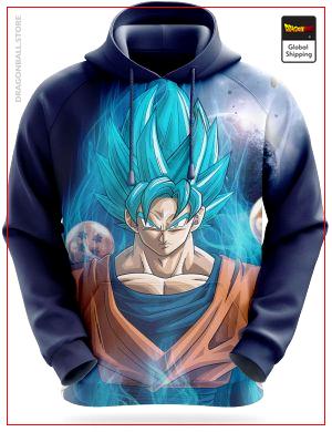 Dragon Ball Super Sweatshirt  Goku Blue Aura S Official Dragon Ball Z Merch