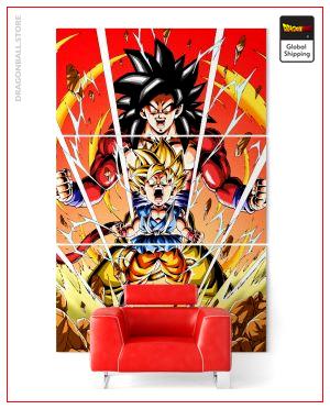 Dragon Ball GT Wall Art Canvas Goku Saiyan Small - 30x45 cm (x3) / Without frame Official Dragon Ball Z Merch