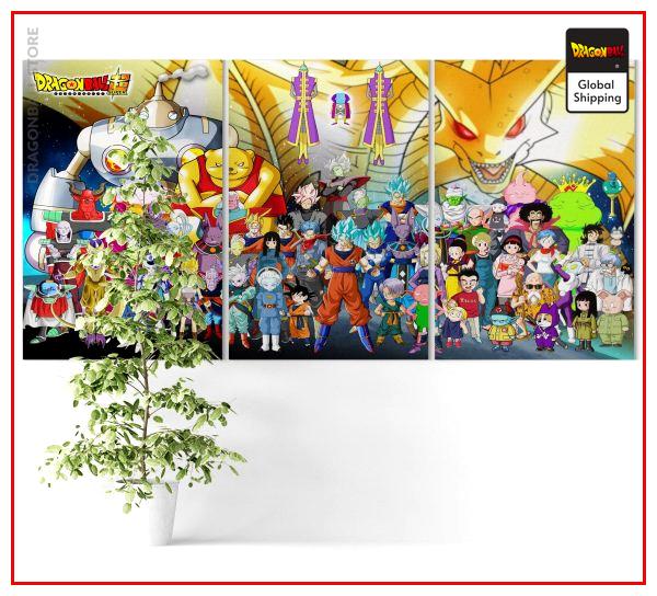 Dragon Ball Super Wall Art Canvas Characters Small - 30x45 cm (x3) / Without frame Official Dragon Ball Z Merch