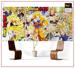 Dragon Ball Z Wall Art Canvas Saiyan Transformations Small - 30x45 cm (x3) / Without frame Official Dragon Ball Z Merch