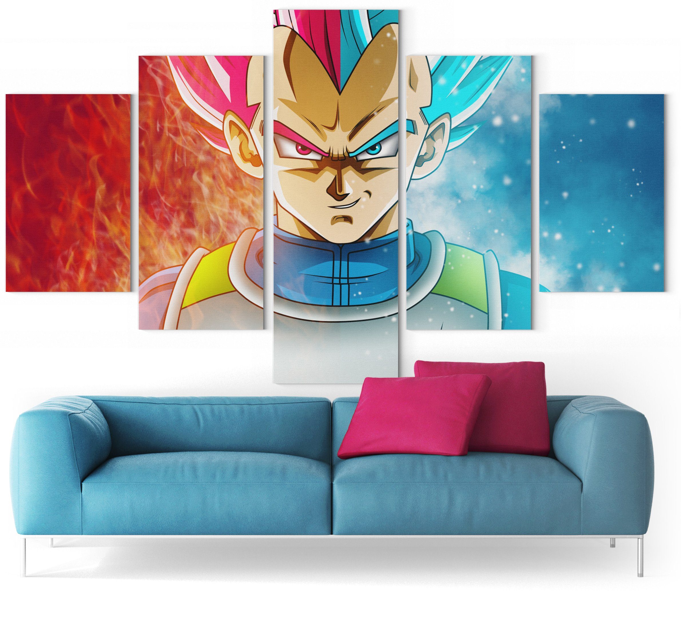 Dragon Ball Super Wall Art Canvas Vegeta Prince Saiyan Small / Without frame Official Dragon Ball Z Merch