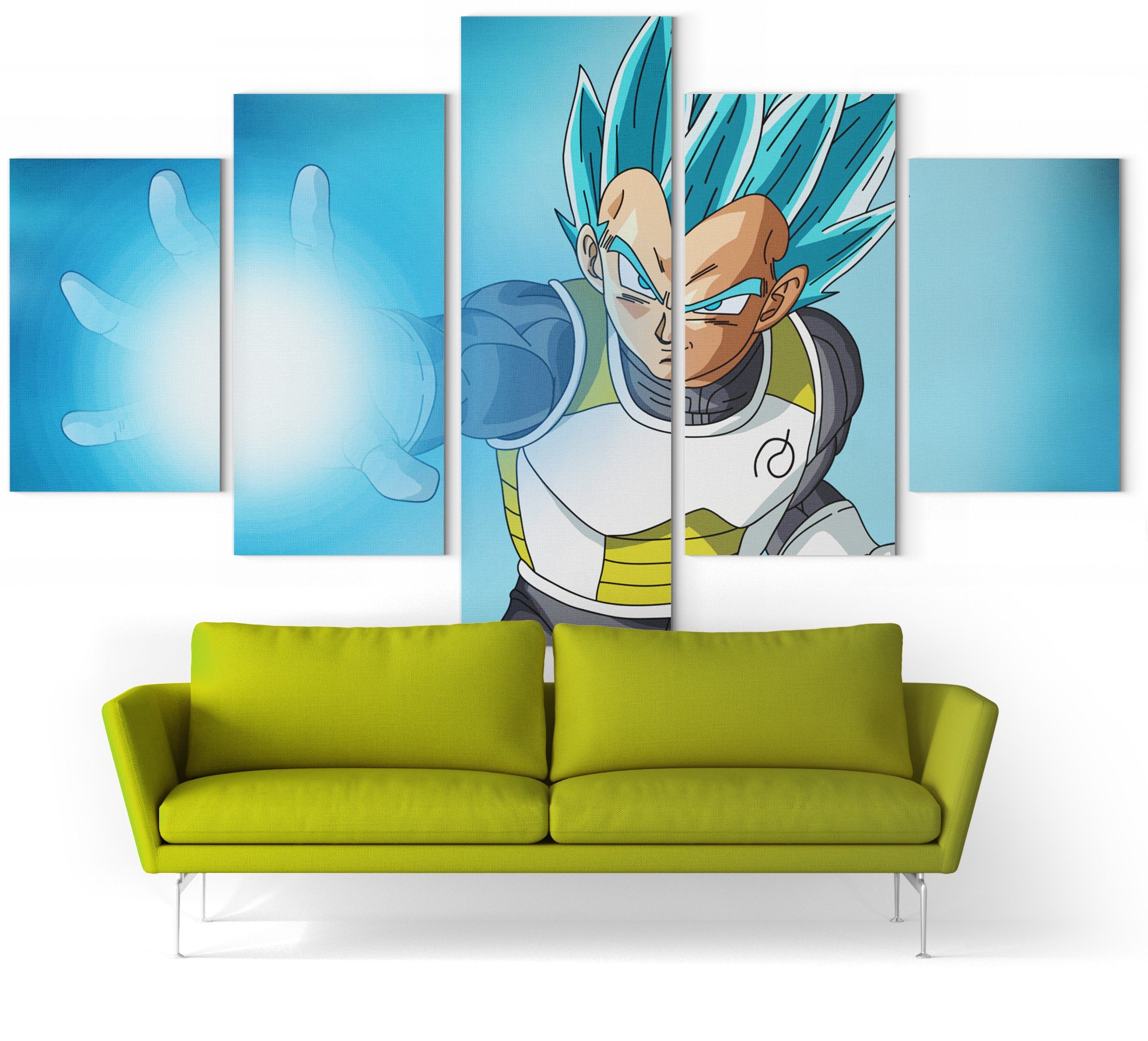 Dragon Ball Super Wall Art Canvas Vegeta SSJ Blue Small / Without frame Official Dragon Ball Z Merch