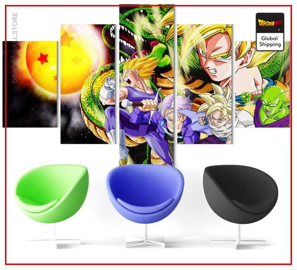 Wall Art Canvas Dragon Ball Z  Goku & Shenron Small / Without frame Official Dragon Ball Z Merch