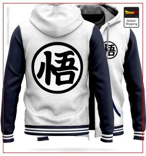 DBZ Molton Jacket  Kanji "Go" (White) M Official Dragon Ball Z Merch