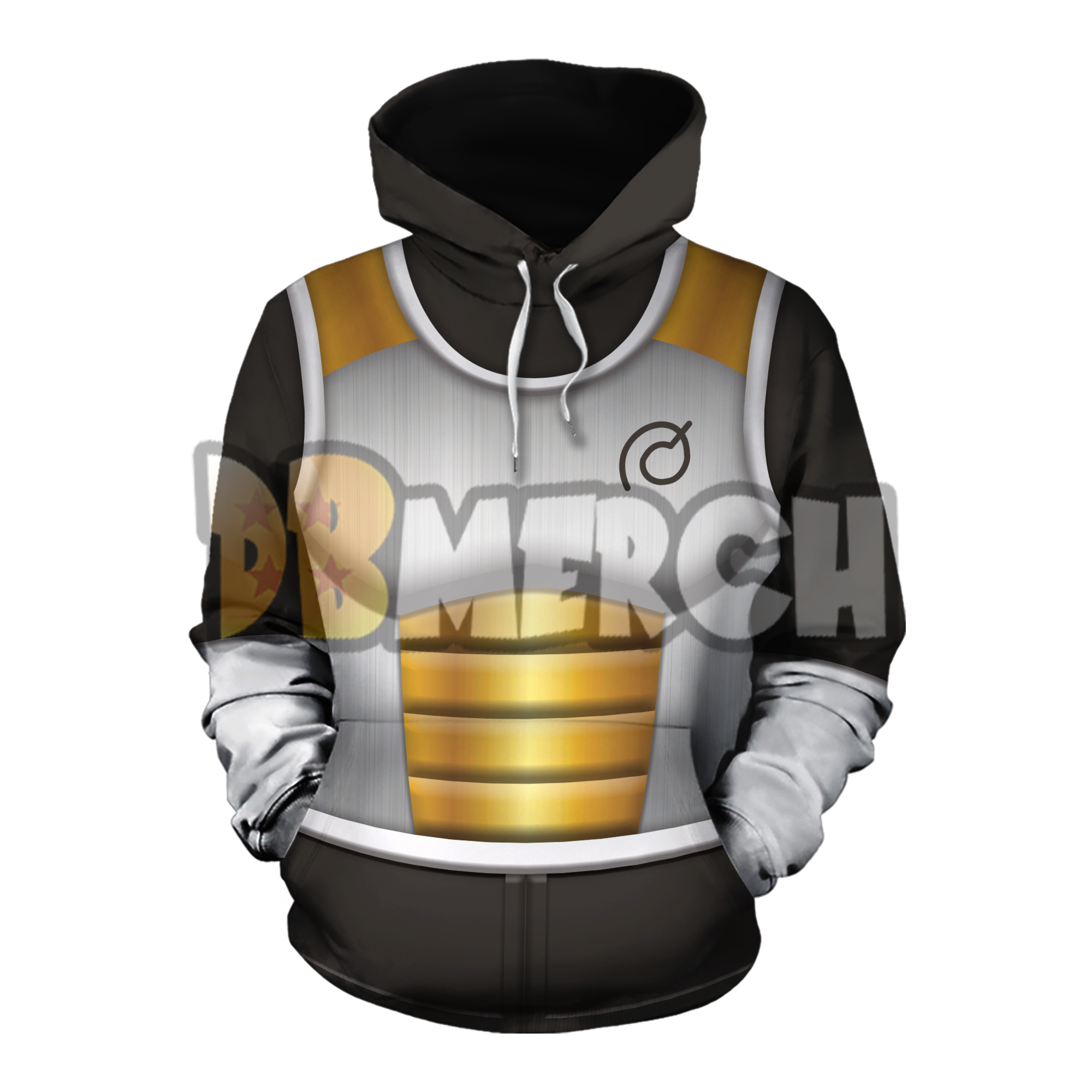 Dragon Ball Hoodies Black Saiyan Armor Hoodie Dragon Ball Store