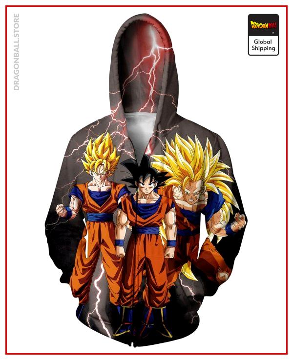 Goku Zip-Up Hoodie DBM2806 S Official Dragon Ball Merch
