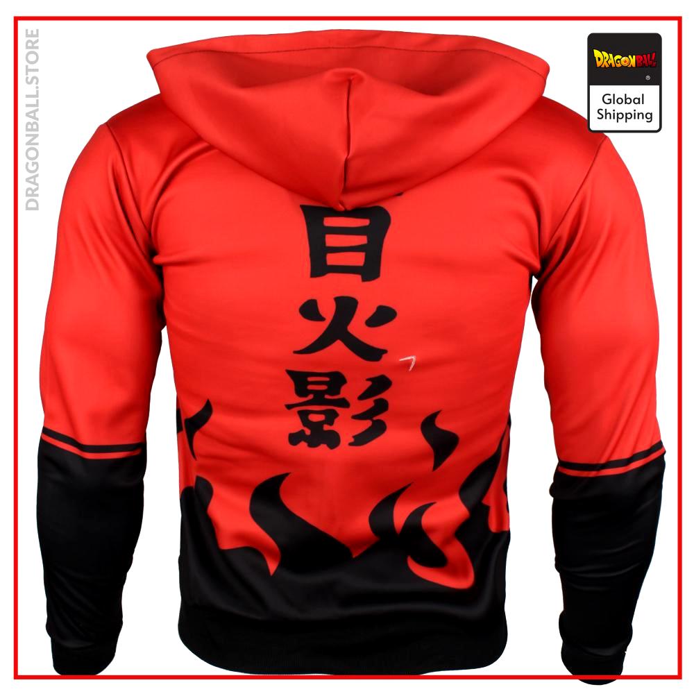 Dragon Ball Zipper Hoodies Red Black Konoha Zipper Hoodie Dragon Ball Store