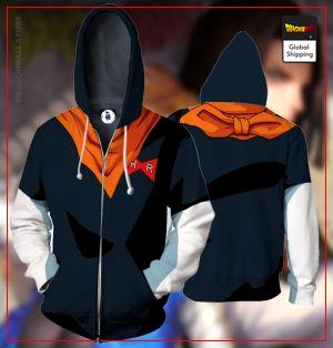 Android 17 Clothing Zipper Hoodie DBM2806 S Official Dragon Ball Merch