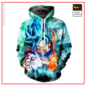 SSGSS Goku Charging Hoodie DBM2806 S Official Dragon Ball Merch