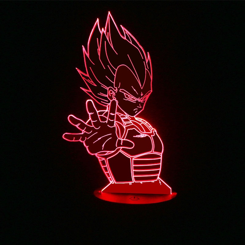 Dragon Ball Series Super Saiyan Goku 3D Night Light New Strange Colorful Touch LED Desk Lamp Creative Birthday Gift Ornaments