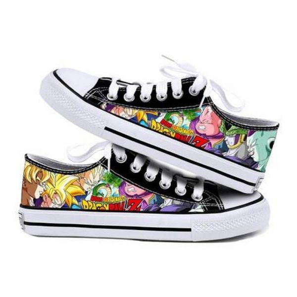 Anime Son Goku Kakarotto Saiyan Canvas Sneakers Low Top Casual Shoes for Kids Youth 4 - Dragon Ball Store