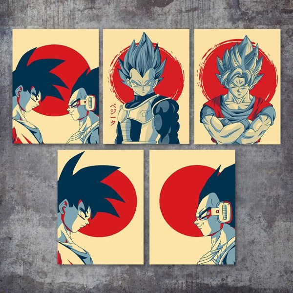 Dragon Ball Goku Vegeta Poster Prints Anime Mix Hopestyle Art Canvas Painting Wall Picture Mural for - Dragon Ball Store