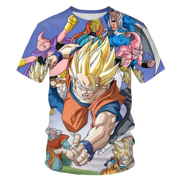 Dragon Ball Z T Shirt Summer Fashion Japanese Anime Wukong 3d Print Tshirt Men O - Dragon Ball Store