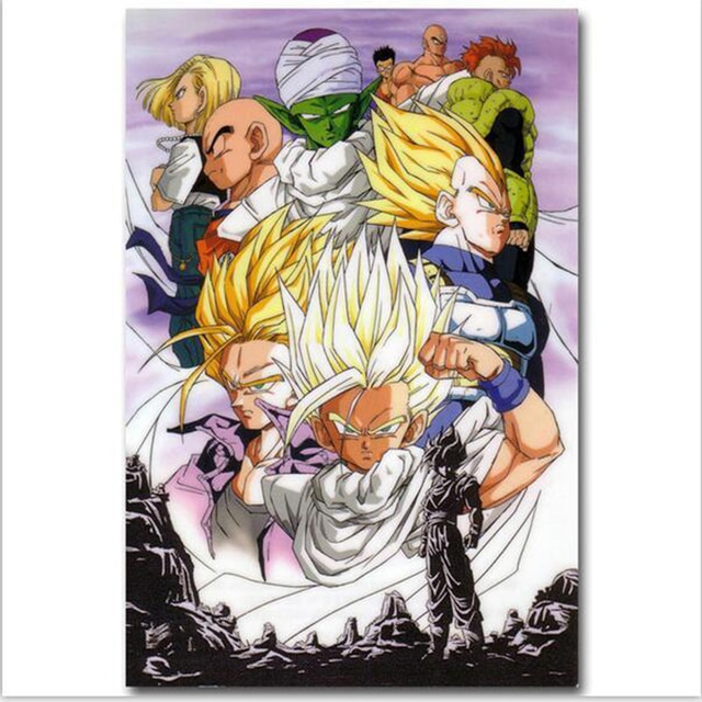 Dragon Ball Z Poster Son Goku Super Saiyan Japanese Wall Art Manga