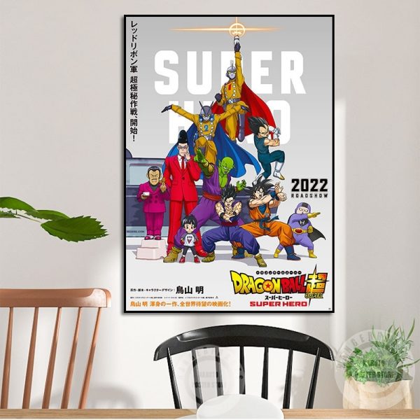 Dragon Ball Super Super Hero Poster 2022 Japanese Anime Movies Prints Wall Art Canvas Painting Picture 3 - Dragon Ball Store