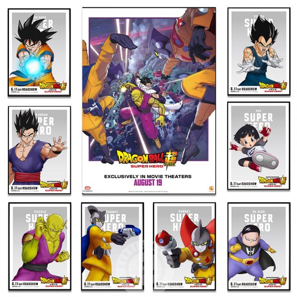 Dragon Ball Super Super Hero Poster 2022 Japanese Anime Movies Prints Wall Art Canvas Painting Picture - Dragon Ball Store