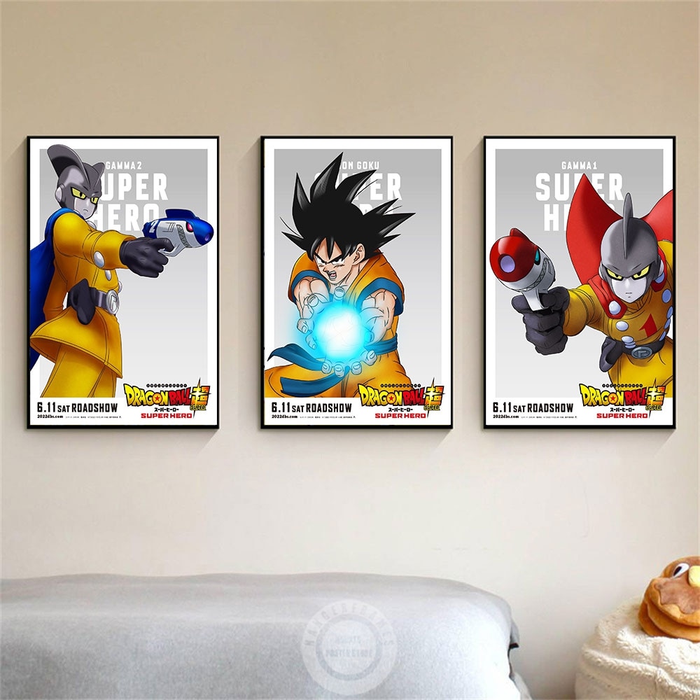 Dragon Ball Super: Super Hero Poster 2022 Japanese Anime Movies Prints Wall Art Canvas Painting Picture Room Home Decoration