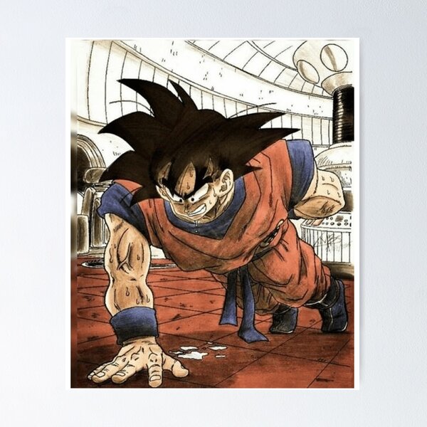 Dragon Ball - Goku working out Essential  Poster TPM2008