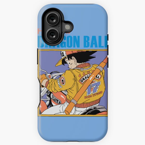Goku Riding a motocycle - Dragon Ball Classic T-Shirt iPhone Tough Case TPM2008